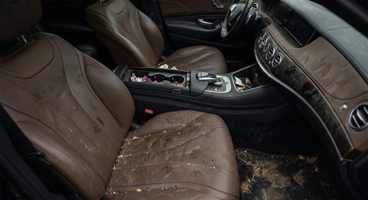 Car Interior Detailing Before