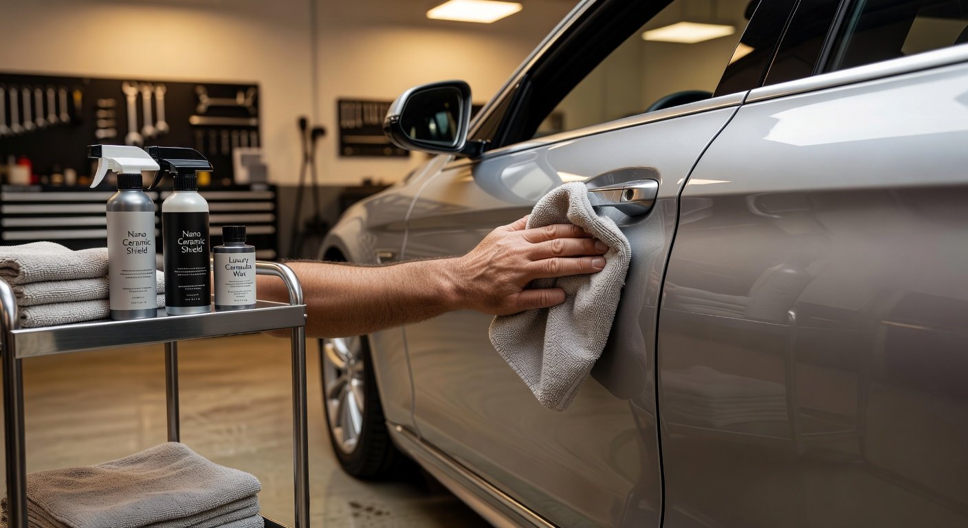 Professional sedan detailing process