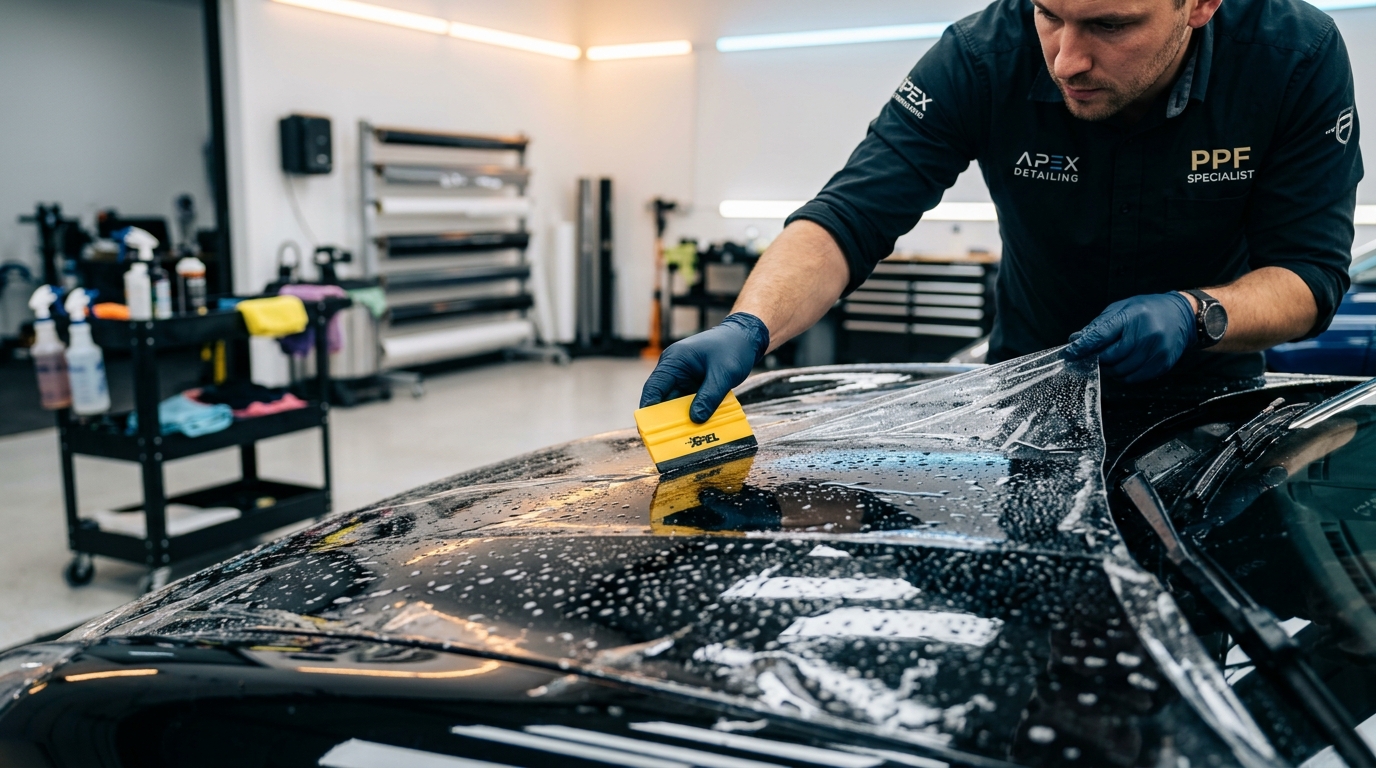 Professional PPF and Ceramic detailing studio process in Chennai