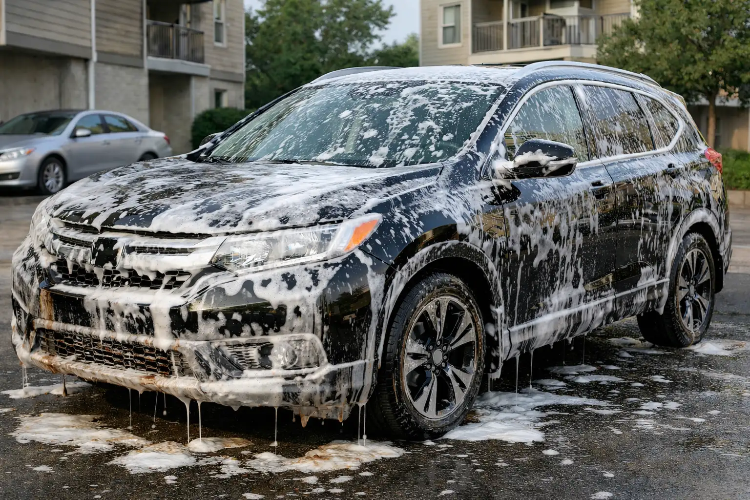 Car wash at home before